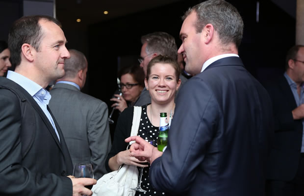 Drinks - [left to right] Barry Kelly, Generali PanEurope, Sile Quinlan, Central Bank of Ireland; John Dowdall, Silverfinch