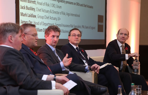 William Diffey, Sungard; Kevin Borret, Unum; Jack Buckley, Argo International; Mark Laidlaw, LV=; James Orr, PRA