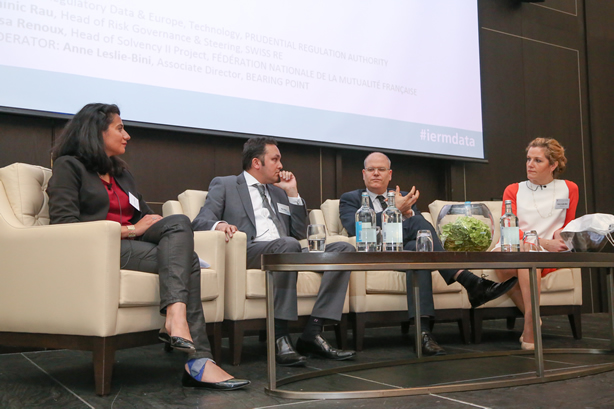 L - R: Louisa Renoux - Mutualité Française, Beju Shah - PRA, Dominic Rau - Swiss Re, Anne Leslie-Bini - BearingPoint