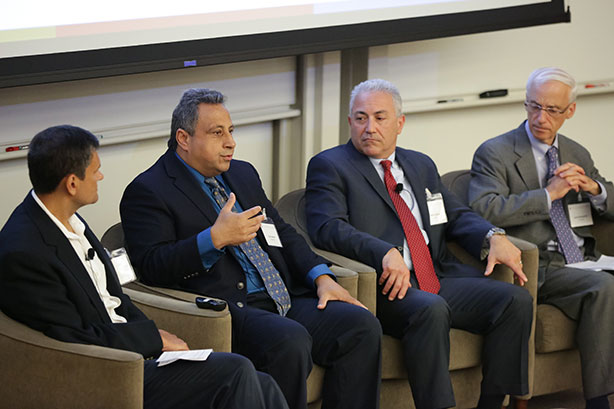 L - R: Vinaya Sharma, Dr Hany Gobreial, John Langione, Jacob D. Rosengarten