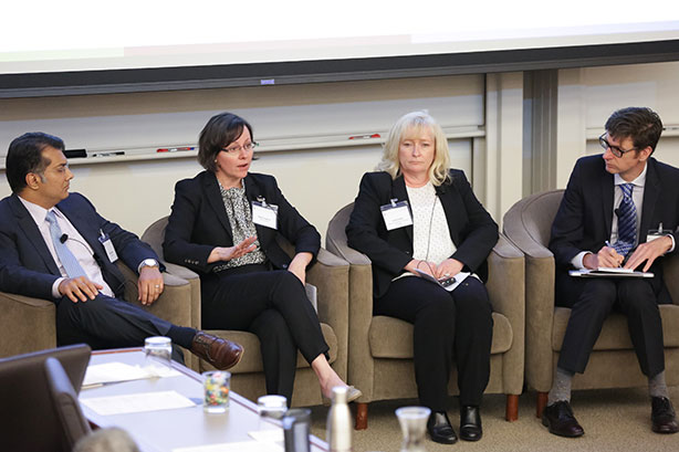 L - R: Turab Hussain, Alietia Caughron, Lorie Graham, Christopher Cundy