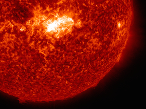 An M5.2 solar flare captured on 3/2/14 (Photocredit:NASA/SDO)